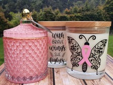 Soy Candles in support of Breast Cancer - NZ made