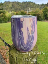 Light Purple, Pink, White, Gold Wine/Water Tumbler